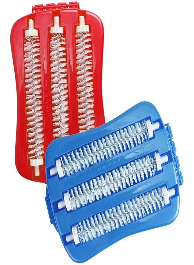 ATCAN Cleaning Brush with Dust Crumb Collector Atcan 2 PCs Handheld Carpet Cleaner Brushes for Home Easy Cleaning Household Tools for Car Seat, Bed Sheet Table Linen Sofa Cleaner Brush Multicolor 2 Pcs - Image 1